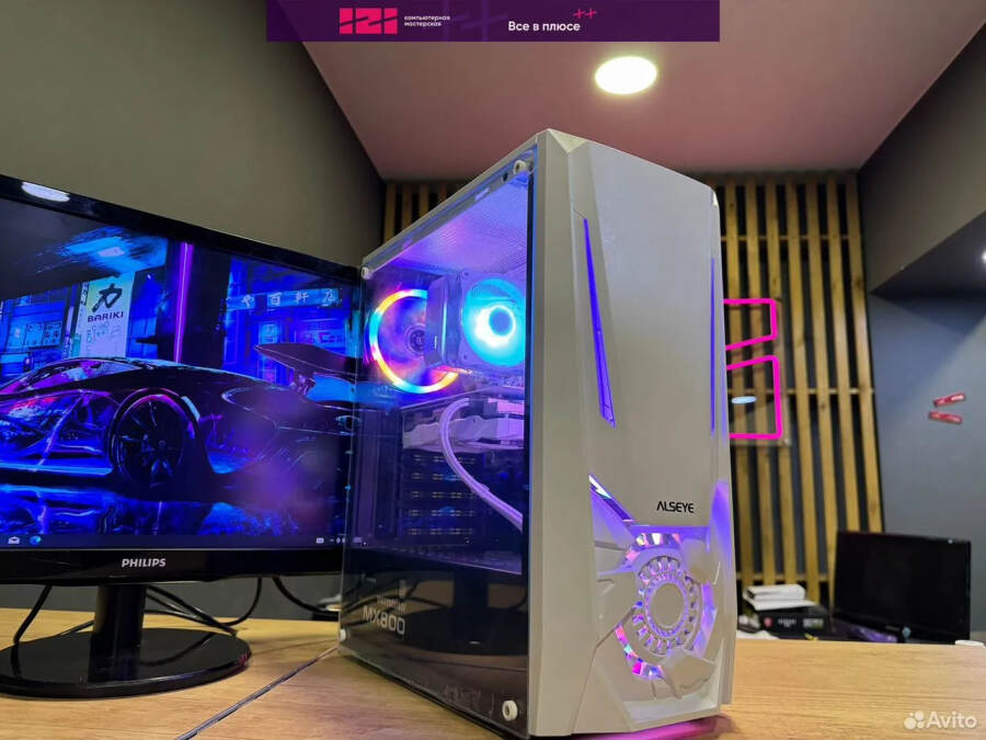 Игровой ПК Ryzen 5 5500, 2060s 8Gb, 16Gb, m.2